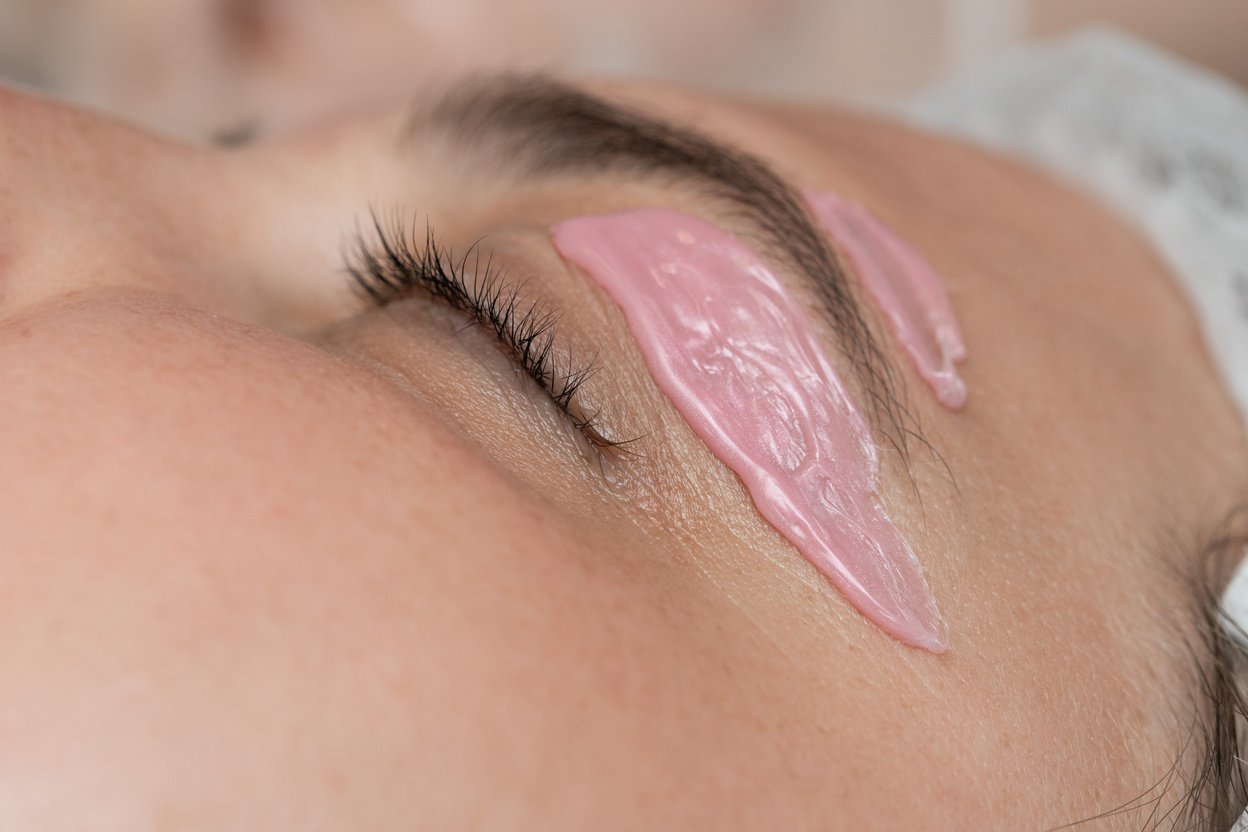 Person Getting Her Eyebrows Waxed 